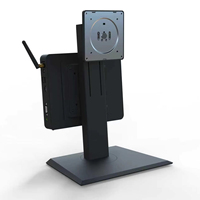 Support d'ordinateur de bureau LCD ergonomique réglable de 24 pouces avec bras de moniteur VESA à 90 degrés, prend en charge les mini PC, noir, en stock