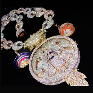 مجوهرات راقية مخصصة مثلجة من دلاية صاروخ VVS مويسانيتي مثلج من الماس تقلع سحر الصاروخ - Product Image 1