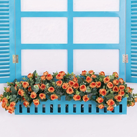 Bouquet artificiel de roses eucalyptus à 5 branches, fleurs en plastique pour mariage, décoration murale de Noël, accessoires de plantes et bonsaïs