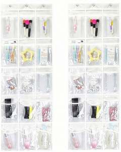 Organisateur de rangement suspendu sur porte Simple Houseware à 24 poches transparentes pour chambre de bébé, placard, chambre d'enfant - Product Image 2