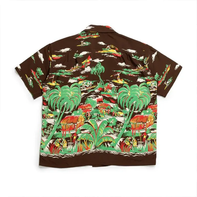 Großhandel neuestes Design Qualität individuelles lockeres hawaiianisches Hemd Rayon