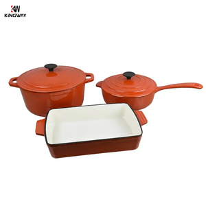 Fabricant <span class=keywords><strong>prix</strong></span> d'usine poêle à frire <span class=keywords><strong>en</strong></span> <span class=keywords><strong>fonte</strong></span> émaillée batterie de cuisine casseroles ensemble de casseroles - Product Image 2