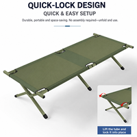 Lit pliant d'extérieur ; Lit simple portable pour la sieste et le camping ; Lit pliant simple