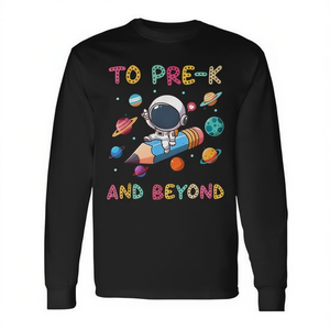 Camiseta de manga larga con diseño de astronauta espacial para el primer día de la escuela, para niños de preescolar en adelante - Product Image 2