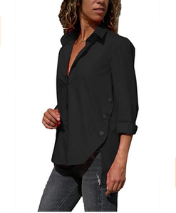 <span class=keywords><strong>Camicia</strong></span> Casual da <span class=keywords><strong>Donna</strong></span> a Maniche Lunghe <span class=keywords><strong>con</strong></span> <span class=keywords><strong>Colletto</strong></span> Rovesciato, Taglia <span class=keywords><strong>Grande</strong></span>, Top <span class=keywords><strong>con</strong></span> Spacco in Poliestere Traspirante, Autunno, Taglie S-3XL - Product Image 4