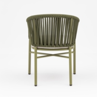 Chaise de jardin en corde tressée avec structure métallique pour villa