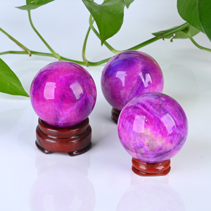 Hotsale Polished Natural Purple Moonstone <b>Crystal</b> Sphere Healing Gemstone <b>Crystal</b> <b>Ball</b> Ornament for Home Decor - Product Image 5