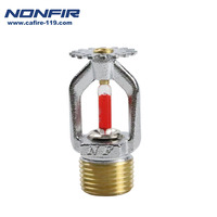 Tête de sprinkler FM approuvée K5.6 en laiton, type suspendu, vertical ou mural, pour système de protection incendie des bâtiments