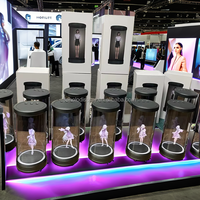 Tragbarer Indoor-Desktop-Hologramm-Display-Showcase 3D-Zylinder Mini 5-Zoll Hologramm-Röhre OEM