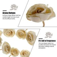 Batang Diffuser bunga mawar kayu Magnolia rumah bola emas minyak wangi botol pir Perancis stik aroma infusi kustom perak