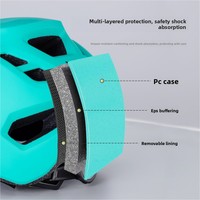 Casque de sécurité pour vélo de montagne, skateboard, cyclisme, visière détachable, ultra-léger, respirant, durable, 17 aérations, demi-casque unisexe