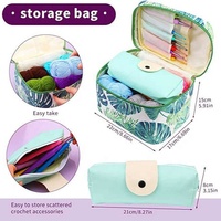 Ensemble de 87 pièces pour débutants Aiguilles à coudre plastique Marqueur de houblon Sac de rangement Accessoires de tricotage Artisanat