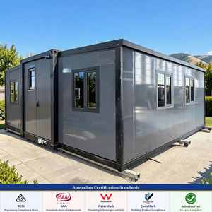บ้านพักตู้คอนเทนเนอร์แบบขยายได้ 20 ฟุต รุ่น AU Standards Glamping Eco Tourism Pod 25 Year Coastal สำหรับ 1 2 3 4 5 ห้องนอน บ้านหลังเล็ก บ้านพักสำหรับผู้สูงอายุ - Product Image 1