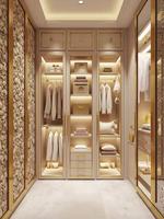 Meubles de chambre à coucher au design moderne et luxueux, dressing sur mesure, armoire en bois