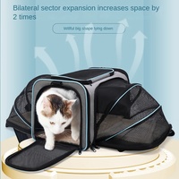 Sac à dos pour chien de compagnie en plein air - Portable, extensible, grande capacité, résistant à l'eau, écologique, lavable en machine, bandes réfléchissantes