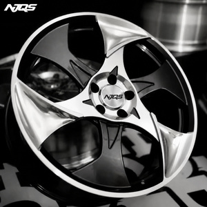 Rines Forjados NJQS de 19, 20, 21 y 22 Pulgadas, 5x114.3, Diseño de Cuchilla Direccional, Acabado Plateado Mecanizado, Aleación para Tesla Model Sport, <span class=keywords><strong>Golf</strong></span> A3 - Product Image 1