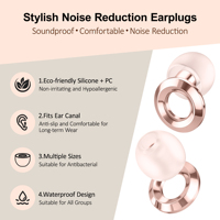 Bouchons d'oreilles en silicone avec logo personnalisé, 4 tailles, réduction du bruit SNR 23dB, protection auditive pour dormir, voyager, faire du vélo, EN352-2