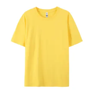 Wholesale Customization Of 100% Pure Cotton White T-shirts Men's Oversized Tshirt Ordinary Blank Knitted Fabric
