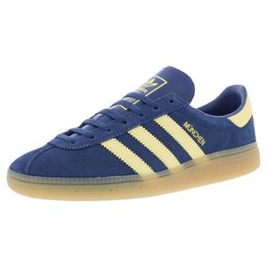 Scarpe da Donna Adidas Munchen in Camoscio, Stile Basket, Colore Night Marine e Almost Yellow Gum 3 - Product Image 1