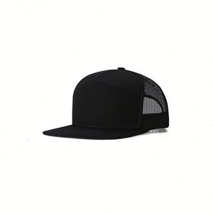 New 7-Panel Trucker Mesh Baseball <b>Hat</b> Waterproof and Breathable Sports Cap with Shade Sportsman's Image Style - Product Image 2