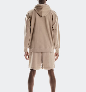 <span class=keywords><strong>Tuta</strong></span> Sportiva da Uomo Trendy del Produttore: Felpa con Cappuccio <span class=keywords><strong>in</strong></span> Spugna Traspirante e <span class=keywords><strong>Bermuda</strong></span>, Vestibilità Ampia e Oversize - Product Image 3