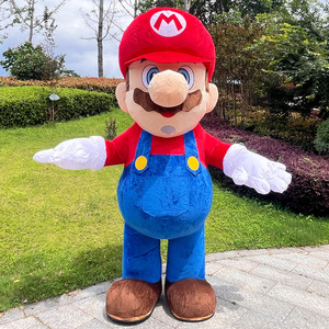 Costume de mascotte <span class=keywords><strong>gonflable</strong></span> en coton sur le thème des personnages de dessins animés des frères Mario avec casque pour les fêtes et Noël - Product Image 6