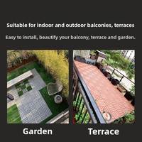 Dalles de terrasse modernes 3D imperméables à emboîtement, en WPC, à clipser, pour extérieur, jardin, piscine, brossées