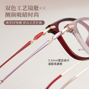 Gafas de lectura para mujer, montura de aleación Tr90 2613, diseño circular ligero para un aspecto elegante - Product Image 2
