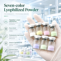 Sérum en flacon lyophilisé OEM personnalisé multifonctionnel au peptide de cuivre GHK-Cu, oligopeptide anti-âge et anti-rides, réducteur de pores