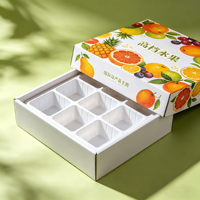 Emballage personnalisé en PP transparent pour fruits frais et coffret cadeau durable avec poignée, impression UV pour la vente en gros et au détail