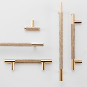 Modern T-Shaped Aluminium Alloy <b>Cabinet</b> Handles with Textured Grip Durable & Eco-Friendly for Kitchen and Furniture Drawer Use - Product Image 1