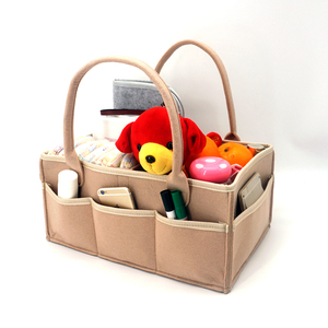 Sac à main de bonne qualité pour <span class=keywords><strong>bébé</strong></span>, fourre-tout, sac à couches, en feutre marron, robuste, <span class=keywords><strong>caddie</strong></span> pour garçons et filles, nouvelle collection - Product Image 4