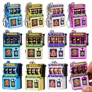 Llavero de máquina de slot mini creativa, juguete educativo de frutas para niños, llavero de plástico con mecanismo de balancín, regalo - Product Image 3