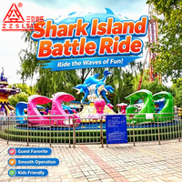Manèges Fight Shark Island de première classe avec une structure robuste, adaptés aux parcs d'attractions et aux zones panoramiques