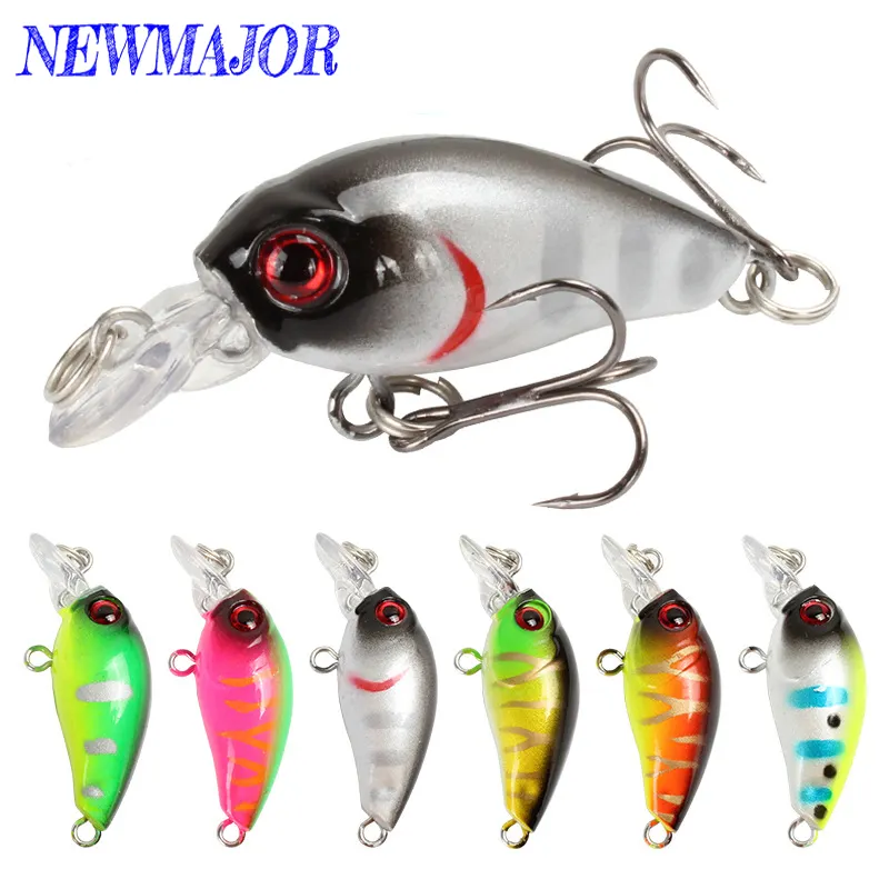 Newmajor 4.5Cm 4.2G Vissen Crankbaits Mini Crankbaits Drijvende Vissen Lokken Wobblers Harde Aas