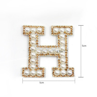 Patchs de lettres en perles Chenille brodées à choix Multiple, à repasser sur la broderie des chiffres et du lettrage des lettres de l'alphabet