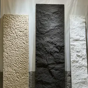 Panel de pared de decoración de chapa de piedra Pu de la mejor calidad, piedra de Instalación rápida, uso en interiores y exteriores del fabricante de China