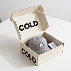 Scatola di Imballaggio in Cartone Ondulato per Cappelli da Baseball con Stampa Logo Personalizzata, Spedizione Postale a Basso MOQ - Product Image 1