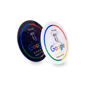 Autocollant et carte NFC CshinRFID GSC 68mm ronde en acrylique étanche 13,56 MHz pour avis Google et collecte de commentaires - Product Image 3