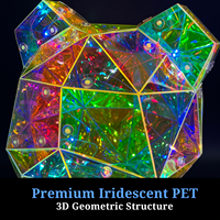 Lampe en forme d'ours en peluche irisée lumineuse, figurine d'ours holographique prismatique, lumière de nuit LED 3D pour la décoration de la maison et les cadeaux