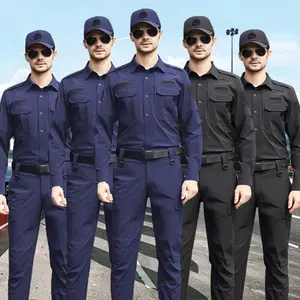 Abbigliamento guardia di sicurezza uniforme prezzo uniformi Securitas Security Man Royal Guard uniformi estate per uomo traspirante blu, nero