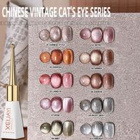 XEIJAYI Vernis à ongles en gel UV, Fournitures pour ongles, Peinture pour ongles, Norme européenne, Sans TPO HEMA, OEM ODM, Vente en gros, Brillant, Effet œil de chat rétro chinois