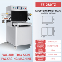 Machine d'emballage sous vide automatique pour viande, aliments, poulet, machine de scellage de barquettes, machine d'emballage sous vide pour viande, aliments, poulet