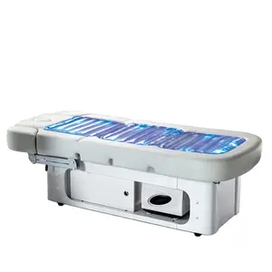 Mesas de massagem elétricas Kisen de alta qualidade com controle manual, camas de extensão de cílios de beleza com luzes LED 2024