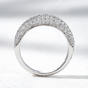 Anillo de Boda de Lujo con Diamantes Cultivados en Laboratorio, Engaste Micronizado, Oro Sólido de 10K - Product Image 4