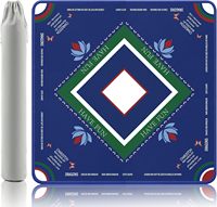Jeu de Mahjong Américain Zhongyu avec Tapis en Caoutchouc, 160 Tuiles, 8 Jokers, Luxe, Étanche, Pliable, Idéal pour Soirées en Famille, Cadeau, Vente en Gros OEM