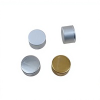 Capsules à vis électro-aluminium aluminium-plastique 20/24/28 filetages, finition brillante/mate, pour flacons cosmétiques rechargeables, doré/argenté