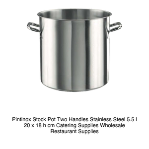 Olla de Acero Inoxidable con 2 Asas Ø 20 cm H 18 cm, 5.5 L Pintinox - Product Image 2