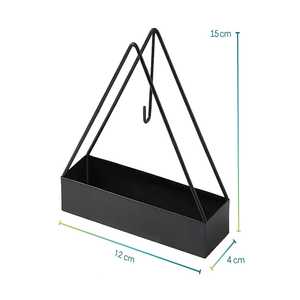 Porta Spirale Antizanzare Nero Triangolare 12x4x15 Cm in Metallo per Uso Interno ed Esterno - Product Image 2