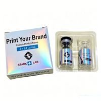Autocollants holographiques empilables pour peptides, étiquettes de flacons imperméables de qualité supérieure et boîtes de présentation assorties